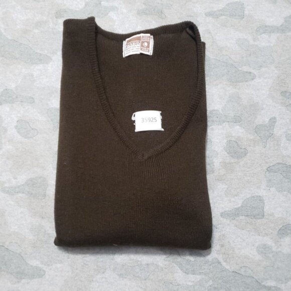 Vintage Montgomery Ward Sweater Vest Mens Large Brown V-Neck Sleeveless - Picture 6 of 6